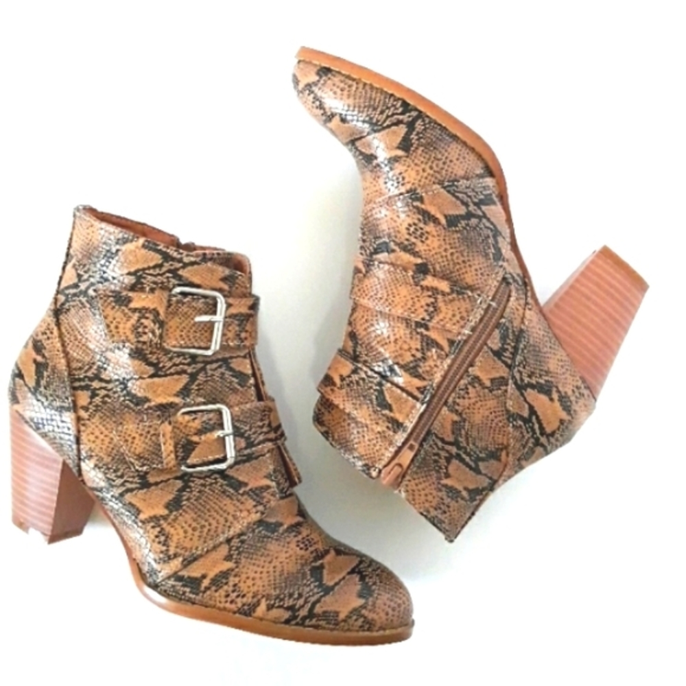 Coconuts by Matisse Helga Ankle Booties Snakeskin 7